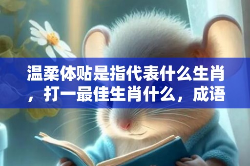 温柔体贴是指代表什么生肖，打一最佳生肖什么，成语解释落实释义插图