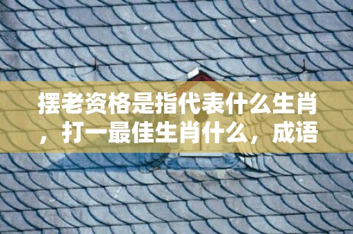 摆老资格是指代表什么生肖，打一最佳生肖什么，成语解释落实释义