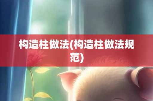构造柱做法(构造柱做法规范)
