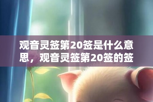 观音灵签第20签是什么意思，观音灵签第20签的签语解意