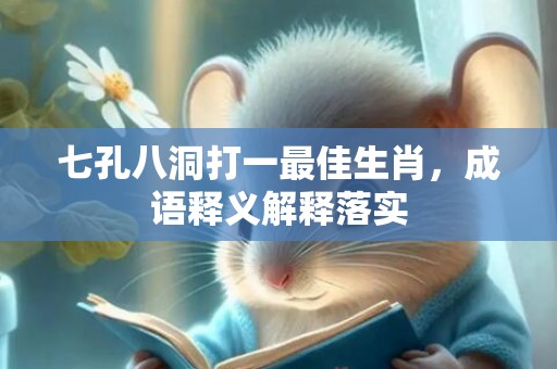 七孔八洞打一最佳生肖，成语释义解释落实插图