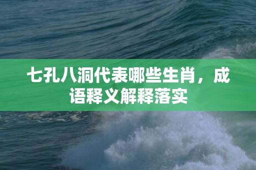 七孔八洞代表哪些生肖，成语释义解释落实插图