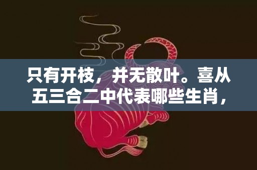 只有开枝，并无散叶。喜从五三合二中代表哪些生肖，成语释义解释落实