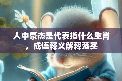 人中豪杰是代表指什么生肖，成语释义解释落实插图