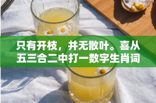 只有开枝，并无散叶。喜从五三合二中打一数字生肖词语，成语释义解释落实插图