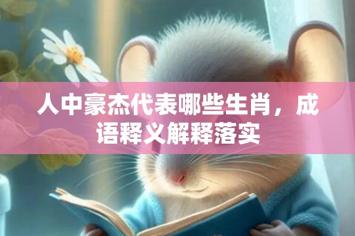 人中豪杰代表哪些生肖，成语释义解释落实插图