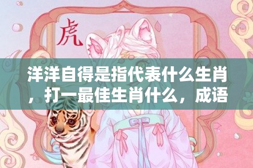 洋洋自得是指代表什么生肖，打一最佳生肖什么，成语释义解释落实插图