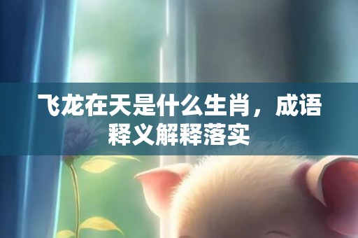 飞龙在天是什么生肖，成语释义解释落实