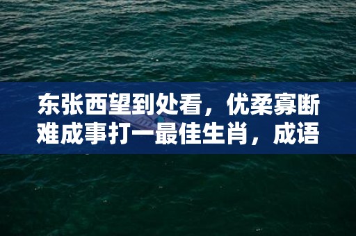 东张西望到处看，优柔寡断难成事打一最佳生肖，成语释义解释落实插图