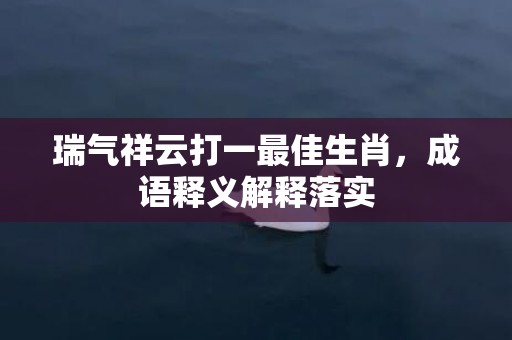 瑞气祥云打一最佳生肖，成语释义解释落实插图
