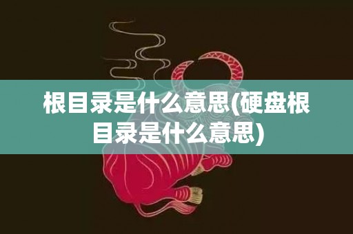 根目录是什么意思(硬盘根目录是什么意思)