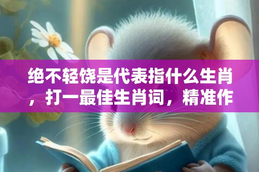 绝不轻饶是代表指什么生肖，打一最佳生肖词，精准作答落实释义插图