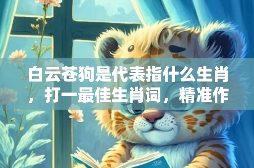 白云苍狗是代表指什么生肖，打一最佳生肖词，精准作答落实释义