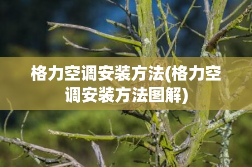 格力空调安装方法(格力空调安装方法图解)