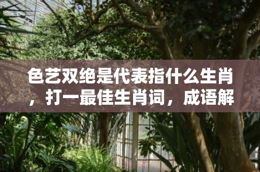 色艺双绝是代表指什么生肖，打一最佳生肖词，成语解释落实释义插图