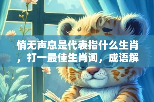 悄无声息是代表指什么生肖，打一最佳生肖词，成语解释落实释义插图