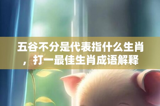 五谷不分是代表指什么生肖，打一最佳生肖成语解释
