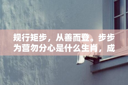 规行矩步，从善而登。步步为营勿分心是什么生肖，成语释义解释落实插图