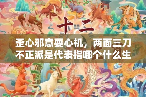 歪心邪意耍心机，两面三刀不正派是代表指哪个什么生肖，成语释义解释落实插图