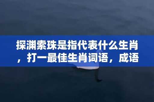 探渊索珠是指代表什么生肖，打一最佳生肖词语，成语释义解释落实插图