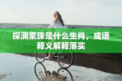 探渊索珠是什么生肖，成语释义解释落实插图