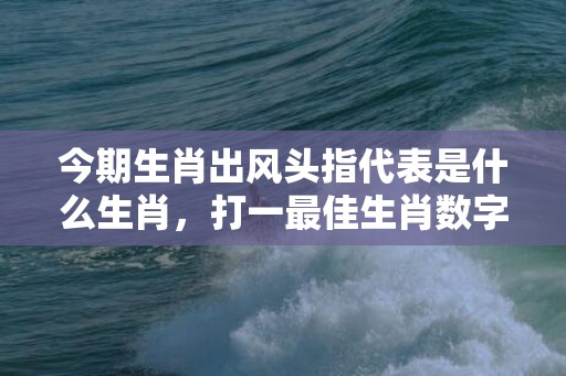 今期生肖出风头指代表是什么生肖，打一最佳生肖数字词语，解释落实释义插图