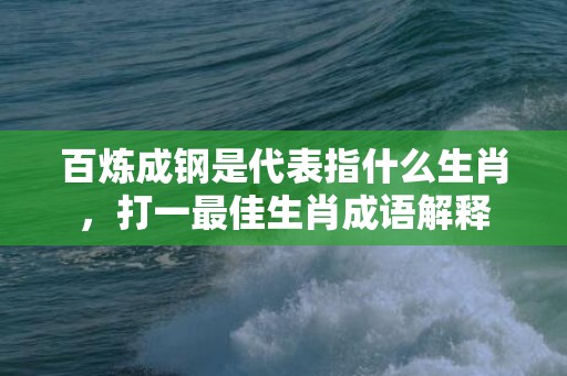百炼成钢是代表指什么生肖，打一最佳生肖成语解释插图