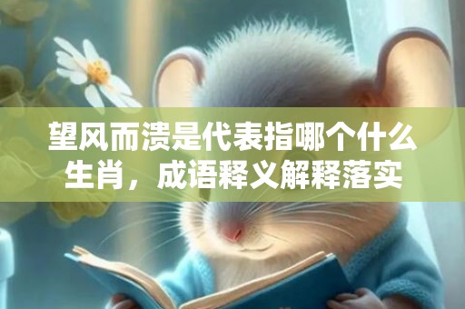 望风而溃是代表指哪个什么生肖，成语释义解释落实