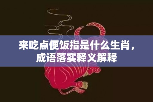 来吃点便饭指是什么生肖，成语落实释义解释插图