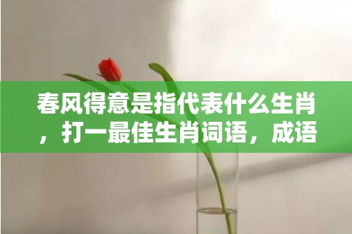 春风得意是指代表什么生肖，打一最佳生肖词语，成语释义解释落实