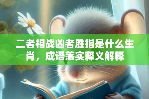 二者相战凶者胜指是什么生肖，成语落实释义解释插图