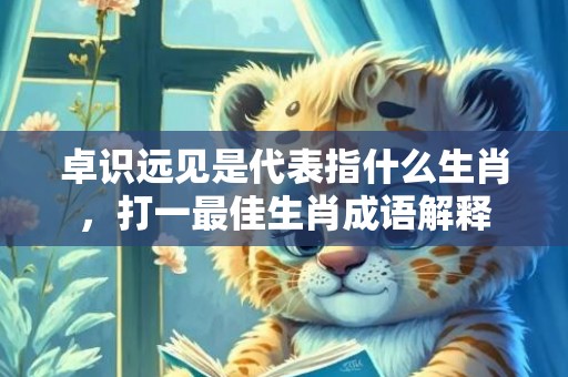 卓识远见是代表指什么生肖，打一最佳生肖成语解释插图