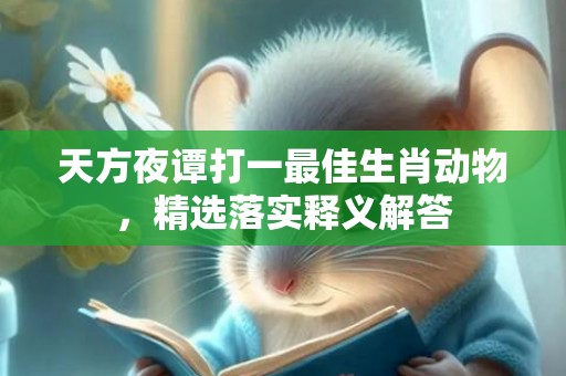 天方夜谭打一最佳生肖动物，精选落实释义解答插图