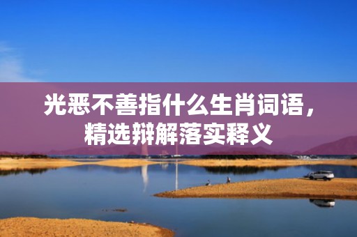 光恶不善指什么生肖词语，精选辩解落实释义插图