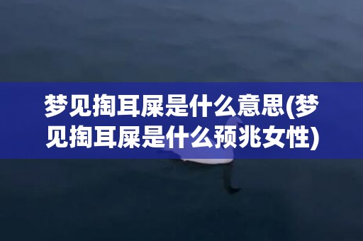 梦见掏耳屎是什么意思(梦见掏耳屎是什么预兆女性)