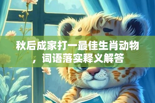 秋后成家打一最佳生肖动物，词语落实释义解答