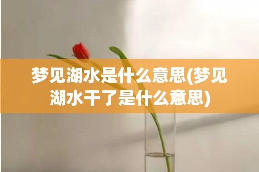 梦见湖水是什么意思(梦见湖水干了是什么意思)