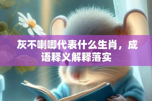  灰不喇唧代表什么生肖，成语释义解释落实