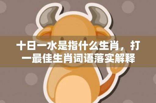 十日一水是指什么生肖，打一最佳生肖词语落实解释