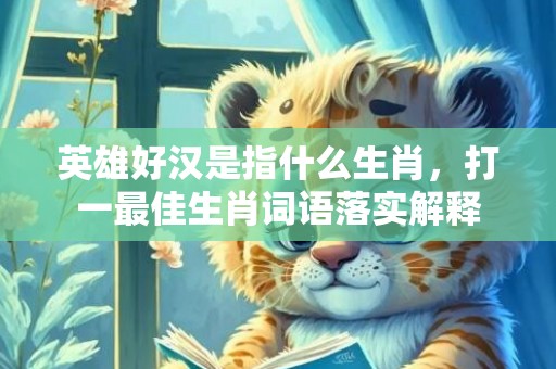 英雄好汉是指什么生肖，打一最佳生肖词语落实解释插图