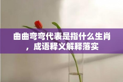 曲曲弯弯代表是指什么生肖，成语释义解释落实插图