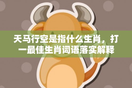 天马行空是指什么生肖，打一最佳生肖词语落实解释