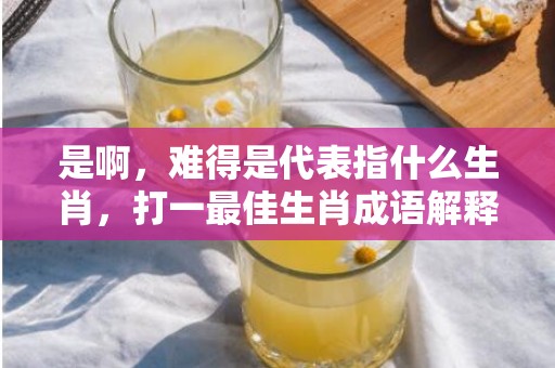 是啊，难得是代表指什么生肖，打一最佳生肖成语解释插图