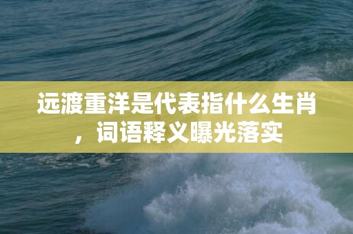 远渡重洋是代表指什么生肖，词语释义曝光落实