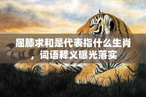 屈膝求和是代表指什么生肖，词语释义曝光落实
