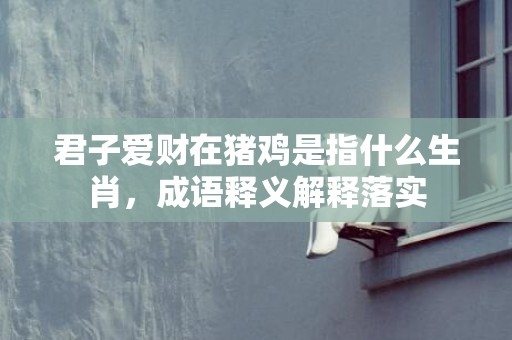 君子爱财在猪鸡是指什么生肖，成语释义解释落实