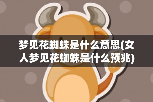 梦见花蜘蛛是什么意思(女人梦见花蜘蛛是什么预兆)