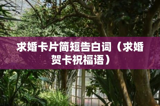 求婚卡片简短告白词（求婚贺卡祝福语）