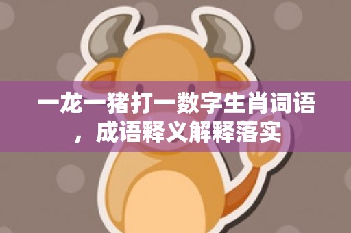一龙一猪打一数字生肖词语，成语释义解释落实