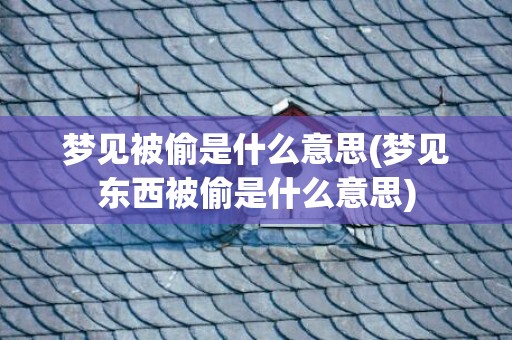 梦见被偷是什么意思(梦见东西被偷是什么意思)